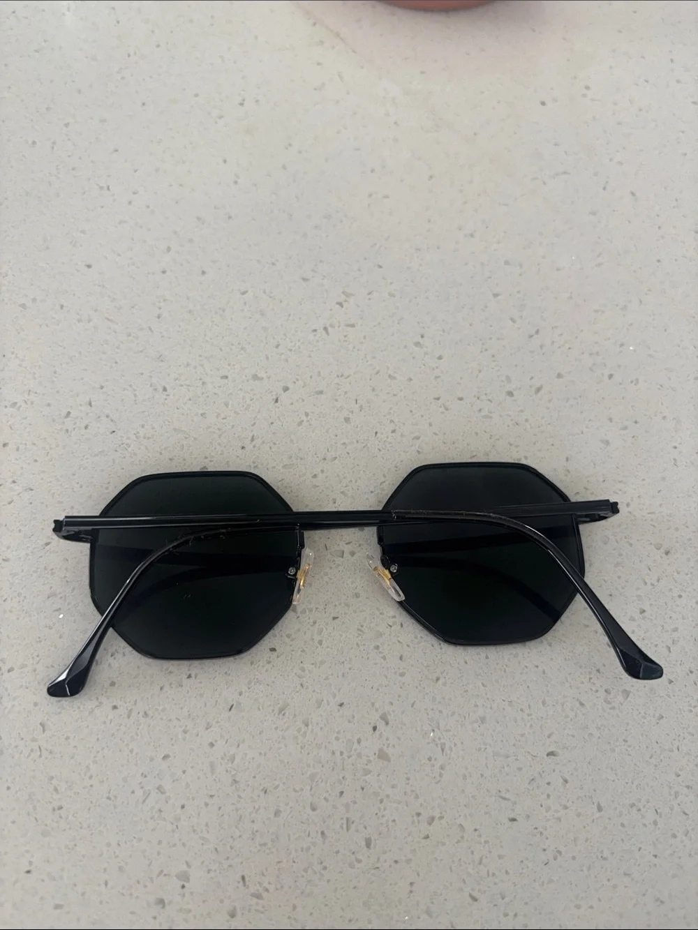 Black Octagonal Unisex Sunglasses